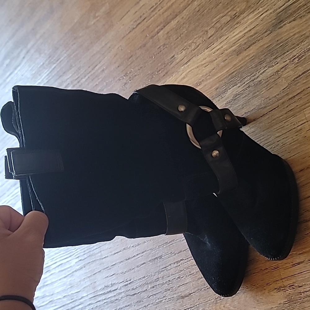 BCBG Boots (black) leather upper Size 8B/38